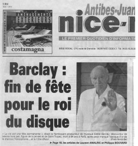 Nice Matin Eddy Barclay